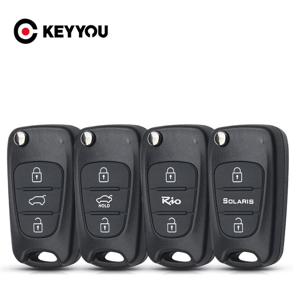 EllYYOU-Coque de clé de voiture à distance 3 BT, étui à clé pliable rabattable pour Kia K2, K5, Rio 3, Picanto, Ceed, Cerato, Sportage, Hyundai, 1PC