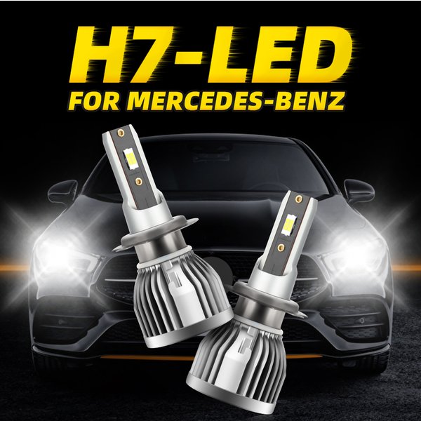 Ampoules de phares LED H7 LSlight 16000LM 110W CSP, faisceau haut et bas, pour Mercedes-Benz W168 W169 C204 C219 W202 W203 W211 W212 W166