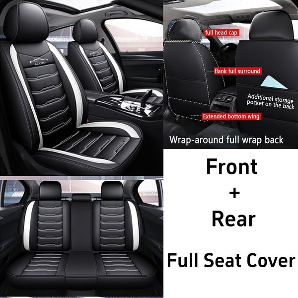 Für 5-Sitzer Auto-Sitzbezüge Universelle Autositzbezüge Sitzkissen PU-Leder Rutschfeste Schutzmatte Für Honda/Toyota/Ford