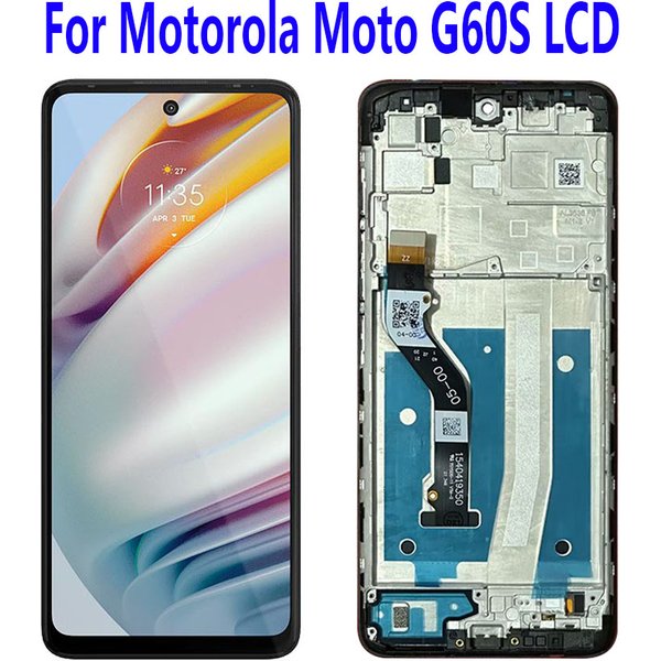 6.8 "IPS pour Motorola Moto G60S LCD écran tactile Hébergements eur assemblée remplacement pour Moto G60S XT2133-2 LCD avec cadre