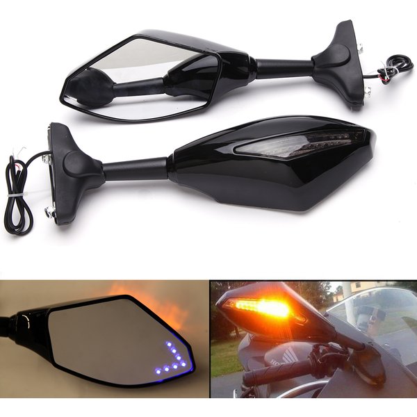 Rétroviseurs latéraux de clignotant intégrés pour moto, pour Honda CBR1000RR CBR250R CBR300R CBR600RR pour Suzuki GSXR600 GSXR750