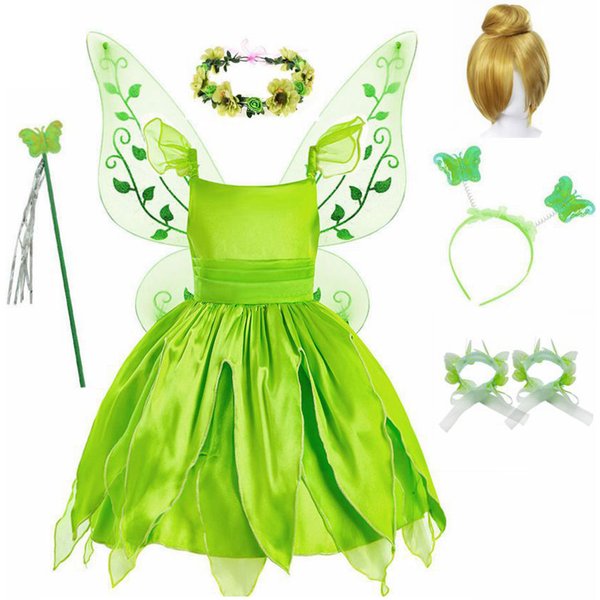 Filles fleur fée habiller enfants robe de princesse avec des ailes Halloween princesse Costume elfes fête fée clochette fée clochette robe