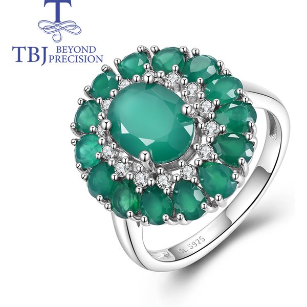 Bague en argent S925 pour femmes, avec agate verte naturelle, pierre apaisante, bijou de luxe léger, tendance, idéal pour fiançailles, banquets, festivals et comme cadeau.