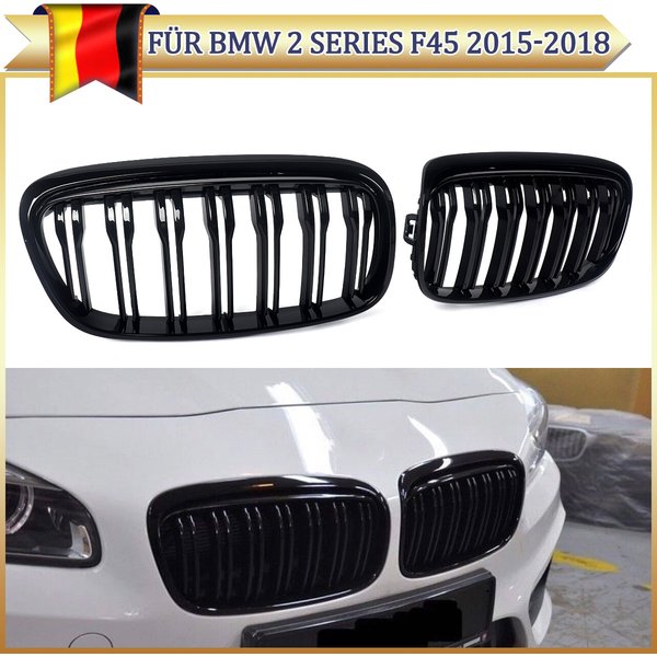 Für BMW 2er Gran Tourer F45 Glänzend Schwarzer Frontgrill F46 218d 220d 218i 220i 2015 2016 2017 2018 Stoßstangengrill