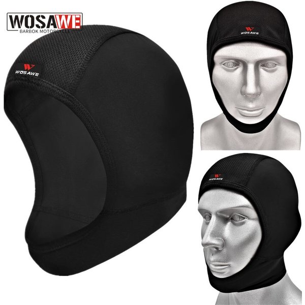 WOSAWE Unisex Motorrad Sturmhaube Fahrrad Kinnabdeckung Schnell trocknend Atmungsaktiv Radfahren Motocross Helme Innenfutter Hut Kopfbedeckung