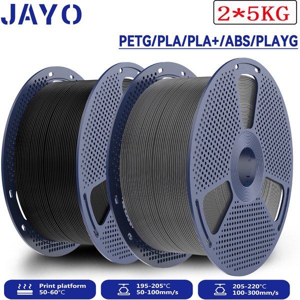 JAYO 3D PETG / PLA+ / ASB / PLA / PLA Matt / Druckerfilament 2Rolle * 5KG Große Spule 1,75 mm 3D-Druckmaterialien für 3D-Drucker