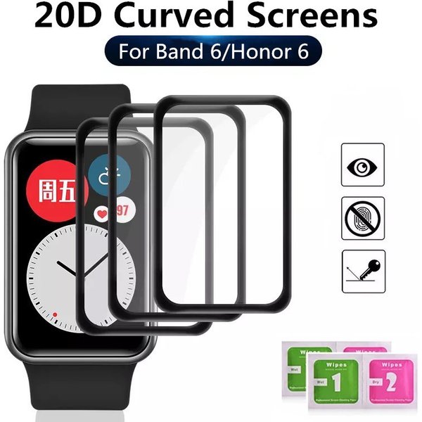 Verre souple de protection pour Huawei Watch Fit 2 Smartwatch Film de protection plein écran pour Huawei Bnad 6 7 Honor Band 6 bracelet de couverture