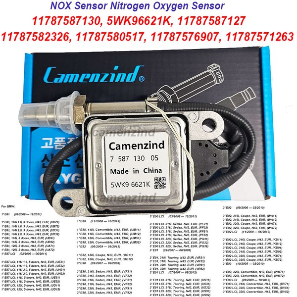 11787587130 5WK96621K Vollständig Getesteter 12V NOx-Sensor Stickstoff-Sauerstoff-Sensor 11787582326 11787587127 11787587129 5WK96621J 11787580517 11787576907 11787571263 Für BMW E81 E82 E87 LCI E88