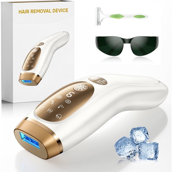 Professionelle IPL-Laser-Haarentfernung für Frauen und Männer, Eiskühlung, schmerzloser elektrischer Enthaarungsgerät, Körperbikinis, dauerhafte Enthaarung