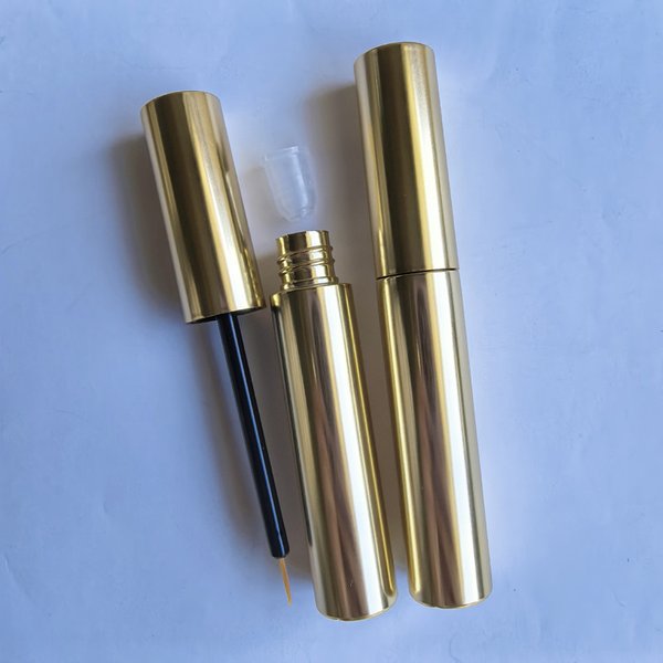 10-100pcs 10ml Empty Mascara Tube Eyeliner Lip Gloss Tubes Matte Gold Eyelash Cream Container Plastic Lipstick Lip Balm Bottles