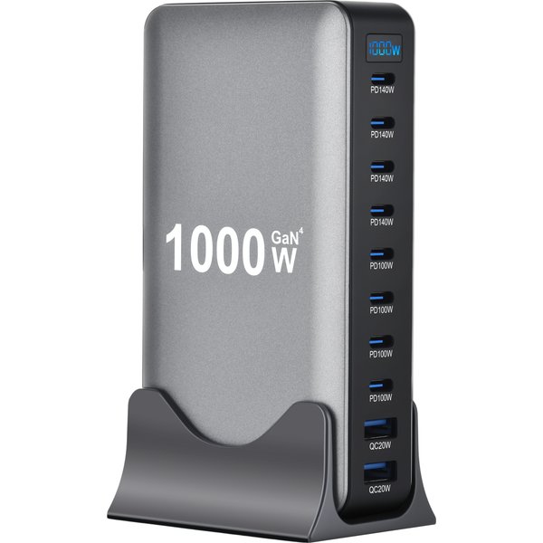 Chaud 1000W GaN chargeur rapide PD3.1 USB Type C 10 ports DesktopFast Station de charge adaptateur pour mobiles et tablettes livraison directe chaude
