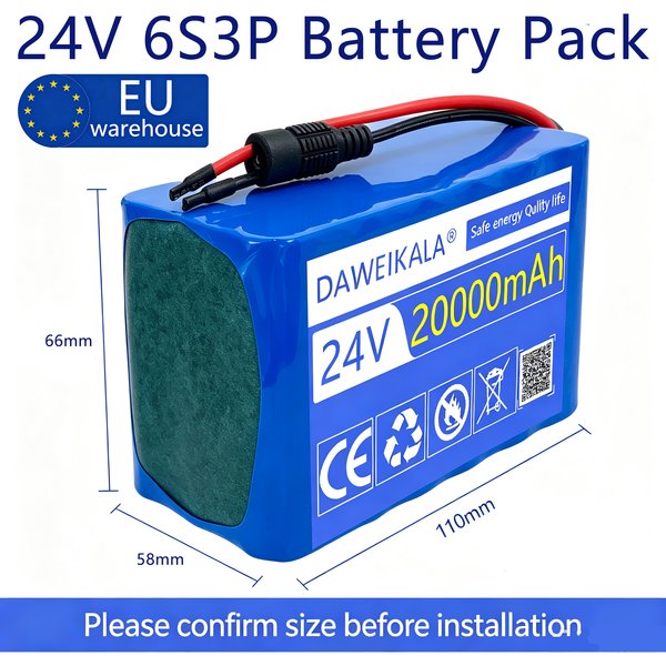 Akumulator litowy 24 V o pojemności 20000 mAh do elektrycznego wózka inwalidzkiego, w zestawie ładowarka 25,2 V, 2 A, akumulator zastępczy do elektrycznego wózka dla osób starszych, czas dostawy 3–7