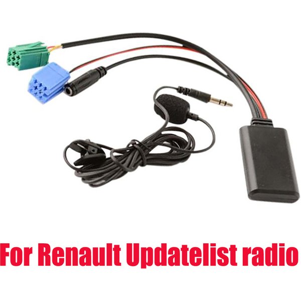 Biurlink – Module Bluetooth pour voiture, adaptateur AUX, micro mains libres, MINI câble AUX ISO 6 broches pour Radio Renault Updatelist