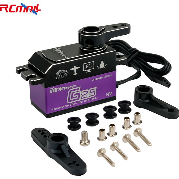 Servo Numérique Sans Noyau de 25kg, 7.4V, Résistant à 180, Couple ÉWer, Moteur RC, Modèle de Voiture d'Escalade, Robot, DIY, Industriel