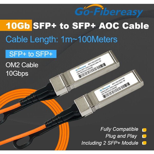 10G SFP+ auf SFP+ AOC-Kabel OM2 3M/5M/7M LSZH Aktives optisches SFP-Kabel für MikroTik, Ubiquiti, Melanox... usw. Glasfaser-Schalter