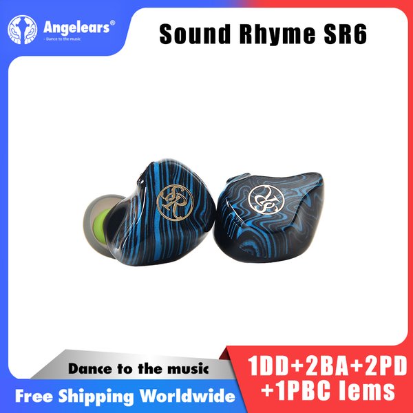 Sound Rhyme SR6 1DD + 2BA + 2PD + 1BC Treiber Multi-Treiber In-Ear-Monitor Hybrid-Treiber Kabelgebundene Ohrhörer mit 2-in-1 Wechselkabel