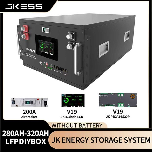 Magazyn UE JKBMS ESS DIY Skrzynka na baterie Lifepo4 51.2V 314AH 16KW z falownikiem JK BMS PB2A16S20P do domowego magazynowania energii, bez podatku.