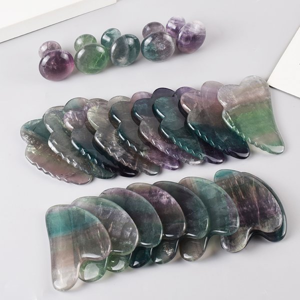 Natural Fluorite Scraper Face Care Gua She Tool Facial Skin SPA Massager Lifting Wrinkle Remover Beauty Health Neck Therapy