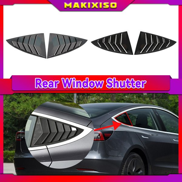 Pour Tesla neues Modell 3 2014-2018 Auto Heckdreieck Fensterläden Sonnenschutz modifizierte Dekoration Kohle faser Accessoire