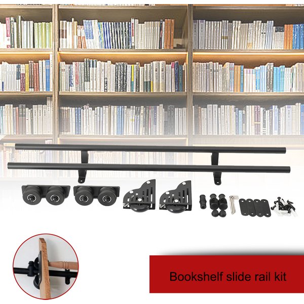 Bibliothèque de matériel Mobile avec échelle de bibliothèque roulante, Kit de matériel pour échelles de bibliothèque roulantes
