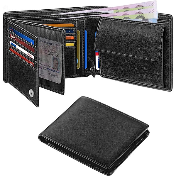 Portefeuilles pour hommes portefeuille mince multifonctionnel avec blocage RFID avec 15 porte-cartes de crédit