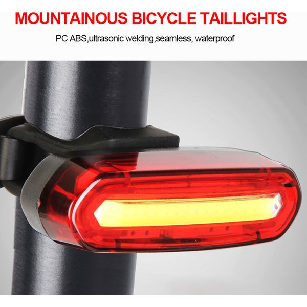 Fahrrad Rücklicht Nacht Radfahren Outdoor USB Lade Wasserdicht Einzigen Licht Mountainbike Led Warnung Licht Fahrrad Zubehör