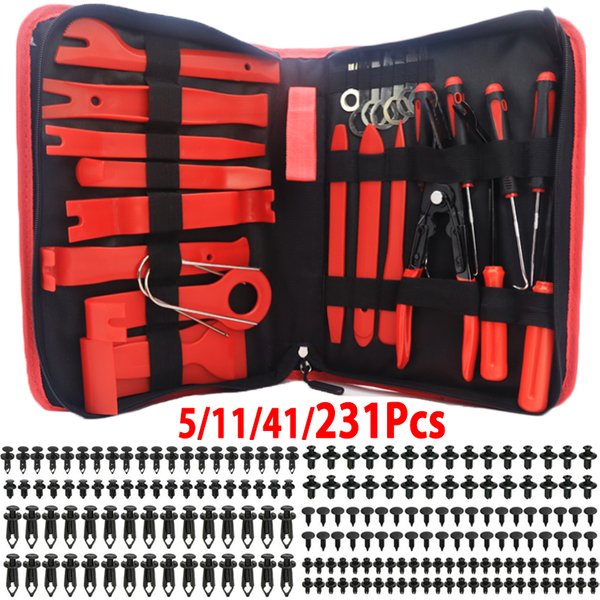 Outil de retrait de garniture de voiture, outil d'atelier mécanique automobile, attaches de taille mixte, Clips, Kit d'outils complet, accessoires pour véhicules