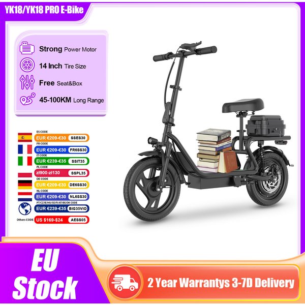 Vélo électrique AOVOPRO YK18/YK18 PRO, autonomie ultra longue de 40/100 km, vélo de montagne électrique, frein à disque à couple maximal, vélo de sécurité