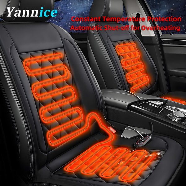 12V Universal Auto Beheizte Sitze Kissen Schnelle Heizung Auto Sitzbezüge Warme Winter Auto Zubehör Heizung Pads Verfügbar Schwarz & rot