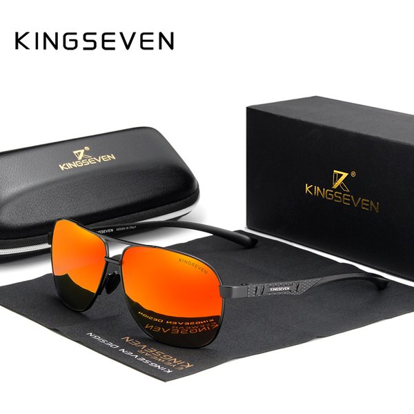 KINGSEVEN Brand Men Sunglasses Polarized Aluminum UV400 Mirror Sun Glasses Women