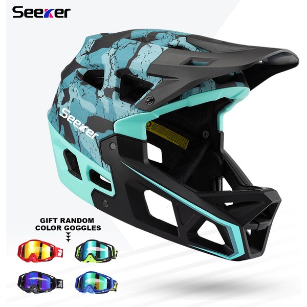 Casque intégral de vélo Seeker pour cross-country, casque de protection pour VTT et descente, casque de vélo monobloc résistant aux chocs