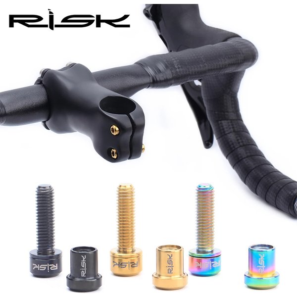Risque M5 18mm 20mm vis de tige en carbone vtt vélo titane boulons vélo de route guidon Table pont vis puissance Riser tuyau écrou fixe