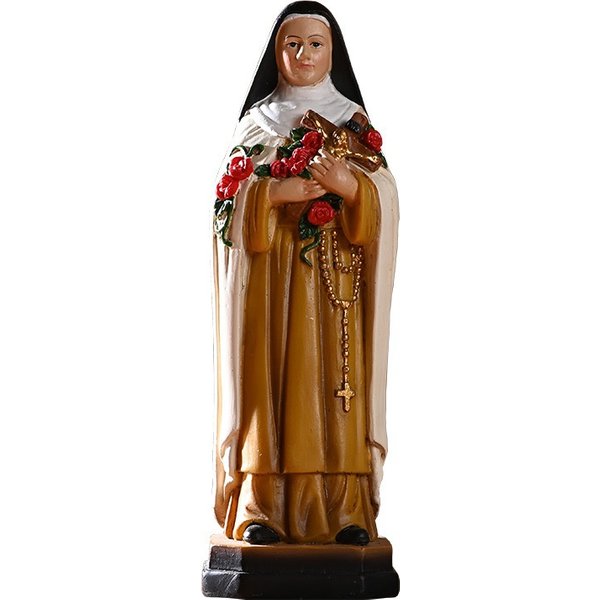 Artisanat en résine nonne St. Rita de Cascia, figurine créative catholique, cadeaux, ornements artisanaux