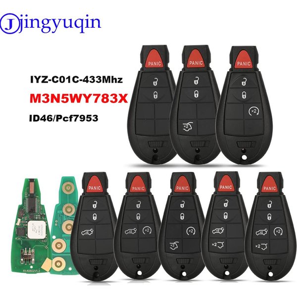 jingyuqin Keyless Go pcf7953 Remote Car Key M3N5WY783X For Chrysler Town & Country Jeep Grand Cherokee Dodge Caravan Journey