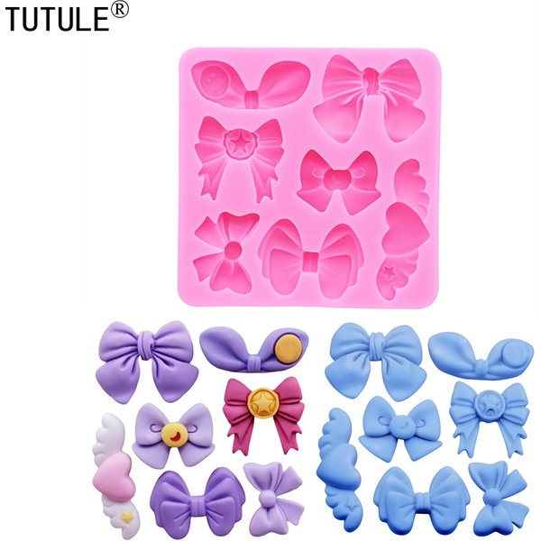 DIY Bow Tie Handmade Resin Jewelry Accessories Silicone Mould Arrings Epoxy Clay Silicone Mould Chocolate Cake Decor Mold