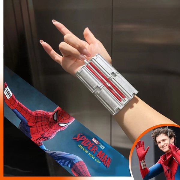 Lanceur de toile Spider-Man New Day Tom Holland, réplique magnétique, accessoire de cosplay, jouet de collection pour Halloween et événements de bande dessinée
