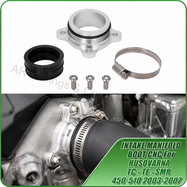 MANCHON DE COLLECTEUR D'ADMISSION CNC pour HUSQVARNA TC - TE - SMR 450-510 2003-2007 Caoutchouc et aluminium 8000A5783 8000A8831 8000A0031