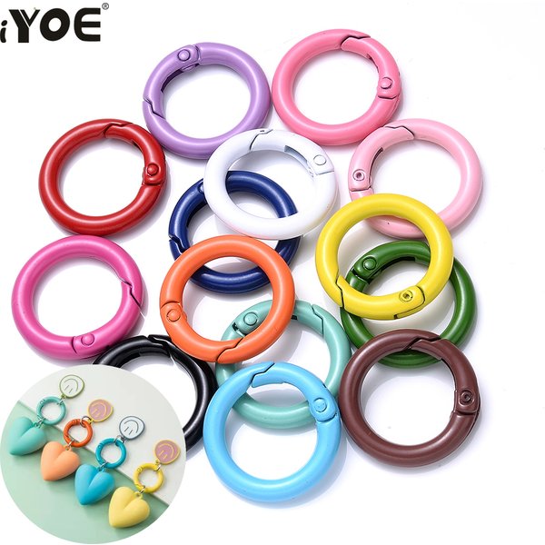 5Pcs 25 35 42mm O Ring Clasp Spring Gate Lobster Clasp DIY Carabiner Keychain Bag Clips Hook Making Dog Chains Findings Sullpies