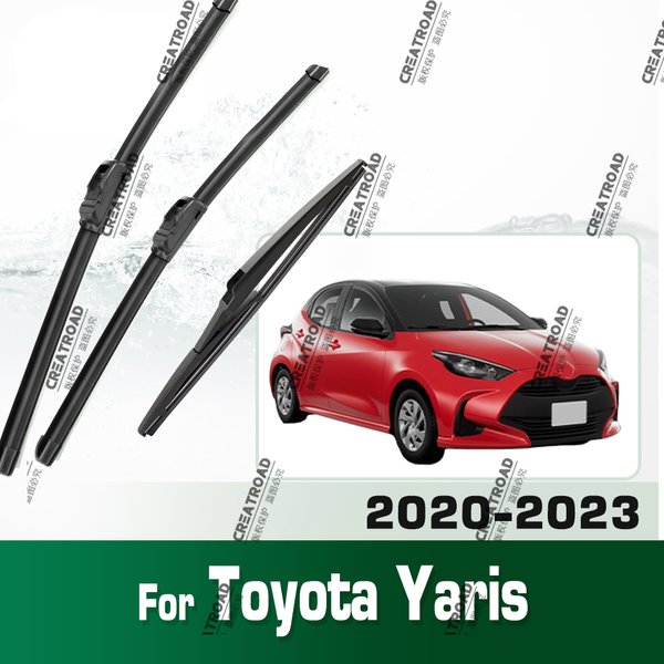 Für Toyota Yaris 2020-2023 2021 2022 Scheibenwischer Vorne & Hinten Wischerblätter Windschutzscheibe Fensterbürsten 24"+16"+12"