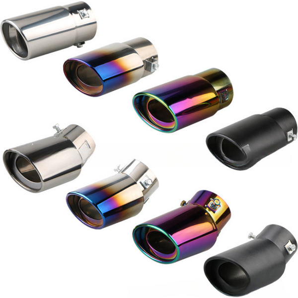 Universal Car Exhaust Muffler Tip Round Stainless Steel Car Tail Rear Chrome Round Exhaust Pipe Tail Muffler Tip Pipe