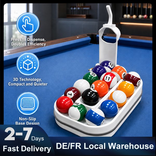 Präzisions-Billardkugelständer, 3D-gedrucktes Billard-Trainingsgerät, perfektes Dreieck in Sekunden, tragbarer 15-Kugel-Halter mit Wartungsset