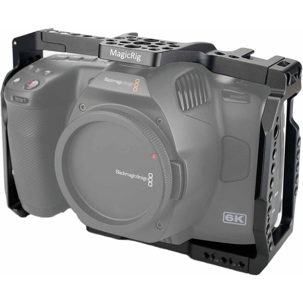 MagicRig – BMPCC 6K Pro /6K G2 Cage, avec chaussure froide, Rail NATO, trous ARRI, pour Blackmagic Design caméra de cinéma de poche 6K Pro /6K G2