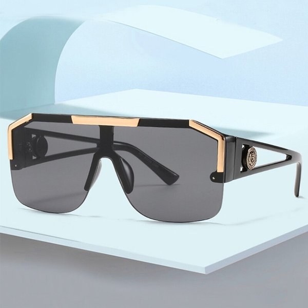 Lunettes de soleil carrées surdimensionnées pour hommes et femmes, à la mode, pour sport, conduite, dégradé de couleur, Uv400 2023, 1/2 pièces, 2023