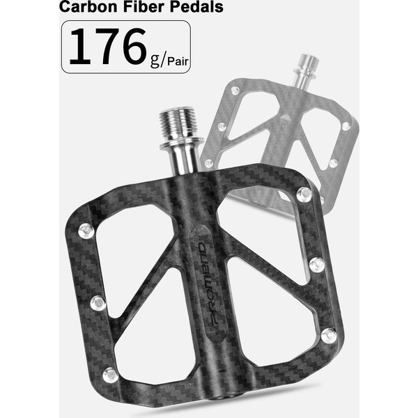 Leichte Carbonfaser-Fahrradpedale 3 Gedichtete Lager Titan-Achse Radsportpedale für Mountainbike Rennrad MTB Zubehör