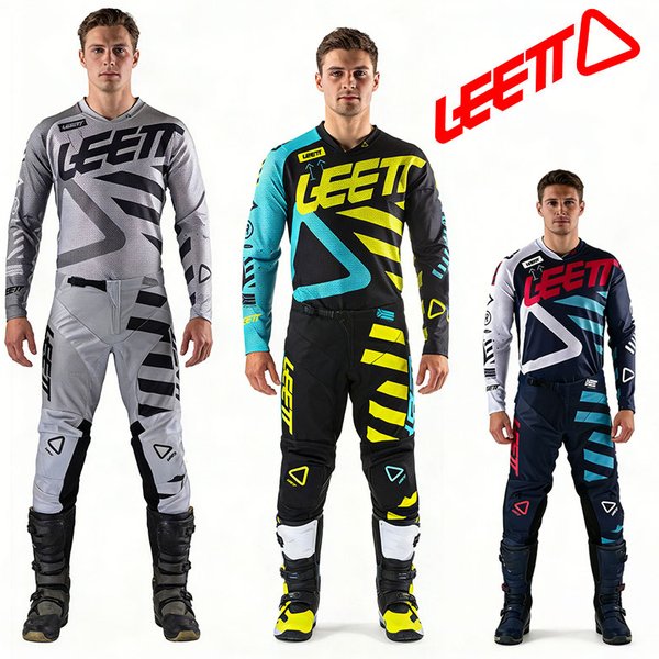Zestaw Odzieży Motocrossowej Szary Imię Numer Personalizacja Strój Wyścigowy Off-road MX MTB MOTO Męskie Zestawy Czarno-Żółte Damskie LEETT