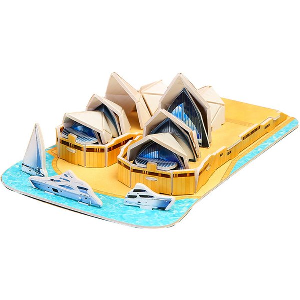 Puzzle 3D, Attractions d'architecture de renommée mondiale, fait à la main, bricolage, éducation de la petite enfance, jouets en papier d'intelligence