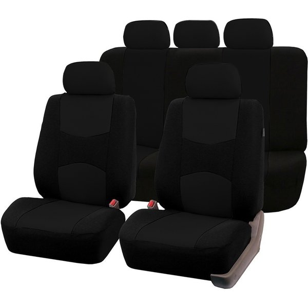 Car Seat Covers For 5 PCS Full Set For Four Seasons Black Universal
