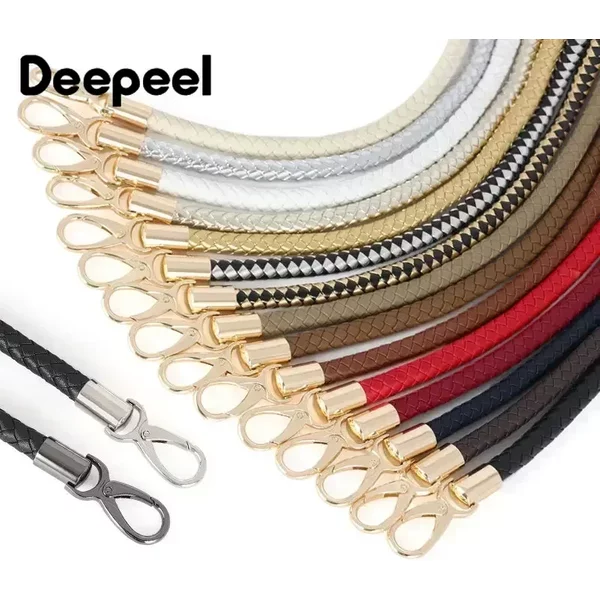 1Pc Deepeel 30-60cm Bunte PU Leder Tasche Riemen Geldbörse Handtasche Griffe Gold Kette Schnalle Weben sling DIY Handgemachte Accessoires