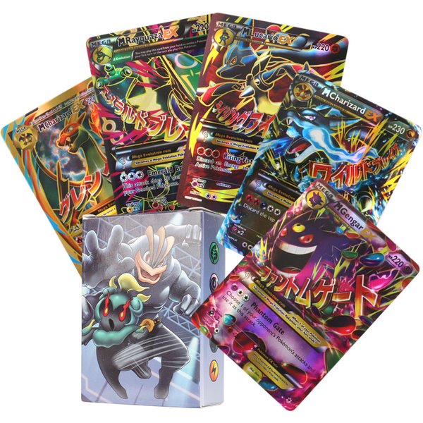 Cartes Pokemon anglaises brillantes MEGA GX Vmax TAG EX Vstar V, 60/100 pièces, cartes de Collection, jouets, cadeau pour enfants
