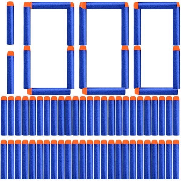1000/400/300/200/100 pièces bleu solide tête ronde balles 7.2cm pour Nerf série Blasters recharge fléchettes enfants jouet pistolet accessoires